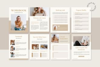design canva ebook, workbook, course guide, lead magnet