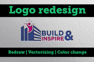 design redesign vector tracing custom text or modern logo