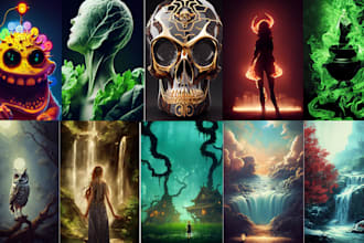 Best Price!  design ai illustration for instagram, pinterest,  social media views