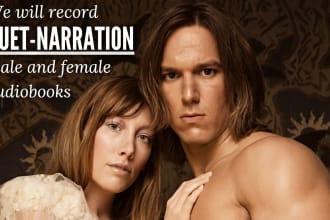 record a male and female voiceover for elearning, audiobooks and more