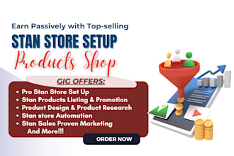 setup stan store digital product store automation stan etsy store email flow