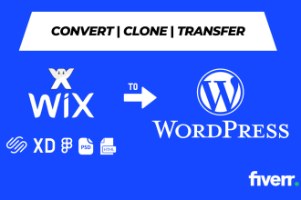 convert clone or transfer wix, weebly, webflow, squarespace to wordpress website