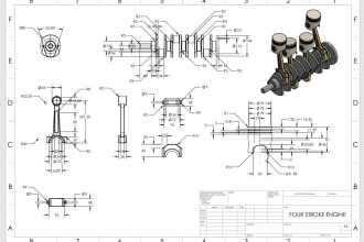 create 2d technical drawings for manufacturing and patent applications