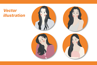 create amazing vector illustration face