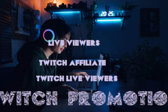 do massive and organic promotion for twitch channel gains streamers and viewers