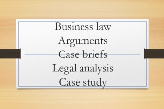 expertly do legal research, memo, legal writing