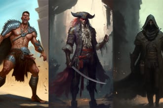 do character design and concept art for you