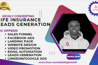 generate life insurance leads, health insurance leads, insurance leads