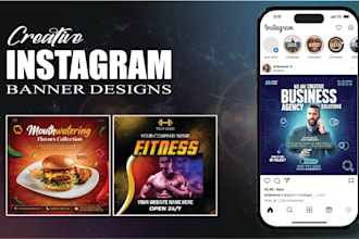 design instagram posts and social media banners