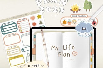 design custom planner, calendar, journal, tracker design