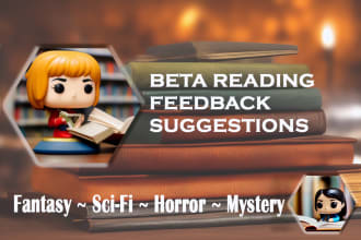 thoroughly beta read your horror, scifi, mystery, or fantasy manuscript