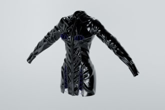 make 3d second life model, 3d clothing design and  rig it