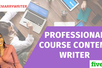 uniquely carryout your online course content and creation