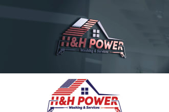do professional power washing and services logo design