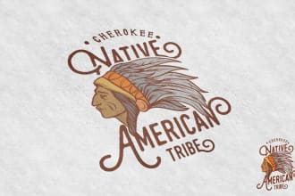 create vintage badge mascot