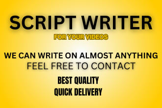write engaging scripts for your videos