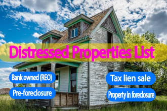 provide distressed property bank owned pre foreclosure list
