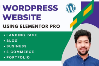 build landing page, wordpress website, business website by elementor pro