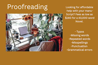 proofread your manuscript or novel