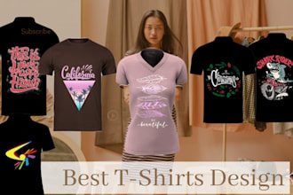 design an awesome graphic t shirt impressive best quality design