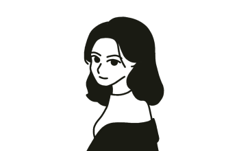 draw minimalist line art avatar for your social channels