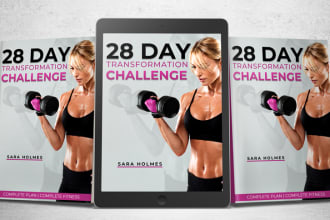 design fitness book cover design or ebook cover design