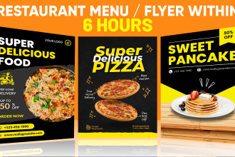 design your restaurant menu food menu and an attractive food flyer