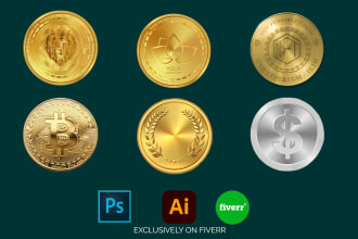 do professional sliver and gold coin,bitcoin design