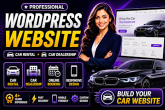 build an online car dealership or car rental wordpress website