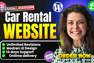 make online car dealership or car rental wordpress website