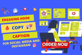 write ai captions, copy, and hook for instagram and social media in 24 hrs