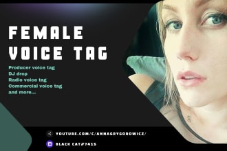 record female producer voice tag or intro