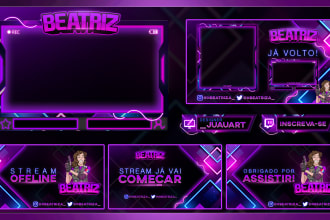 create twitch, stream and gaming overlay layout