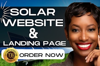 design or redesign solar website solar landing page to generate solar leads