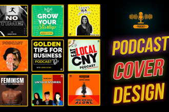 create professional podcast cover art design