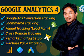 setup or fix ga4 ecommerce tracking, google analytics 4, conversion tracking GTM