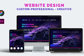 design a professional website ux ui with PSD figma or xd