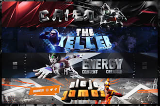 design a professional gaming banner for youtube, twitter