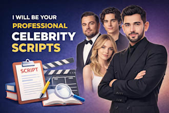 write the best celebrity youtube scripts, articles and blogs