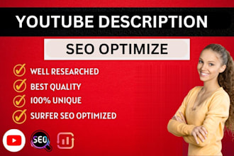 wrtie best SEO youtube description, title and tags