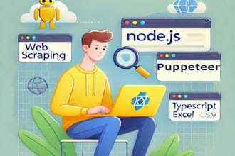 do scraping  and web automation using node js and puppeteer