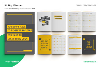 design custom digital planner, journal, workbook, tracker