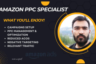 be your amazon PPC expert, PPC specialist to optimize PPC ads, reduce acos