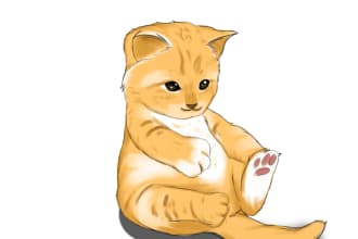 draw a cute character from your any pet with procreate