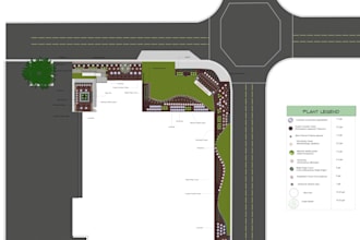 do 2d layout landscape garden plan, front and backyard design