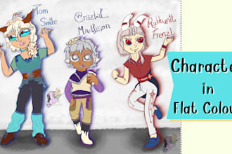 draw character design and doodles in my art style