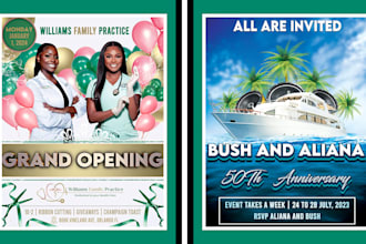 design birthday flyer and any event flyer design in just 12hrs