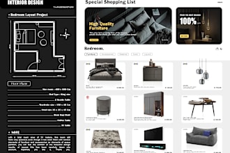 create interior design moodboard and concept