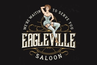 design professional barbershop, beauty saloon eagle team logo