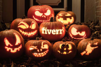 carve logo or text on a pumpkin for halloween in photoshop